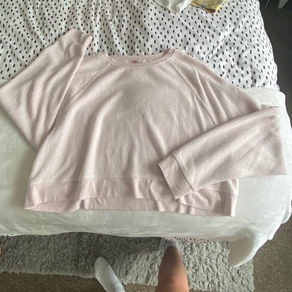 Pacsun Pink Cropped Crewneck - Picture 1 of 5